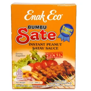 Enak Eco jordnötssåspasta för att göra jordnötssås till indonesiska rätten chicken satay.